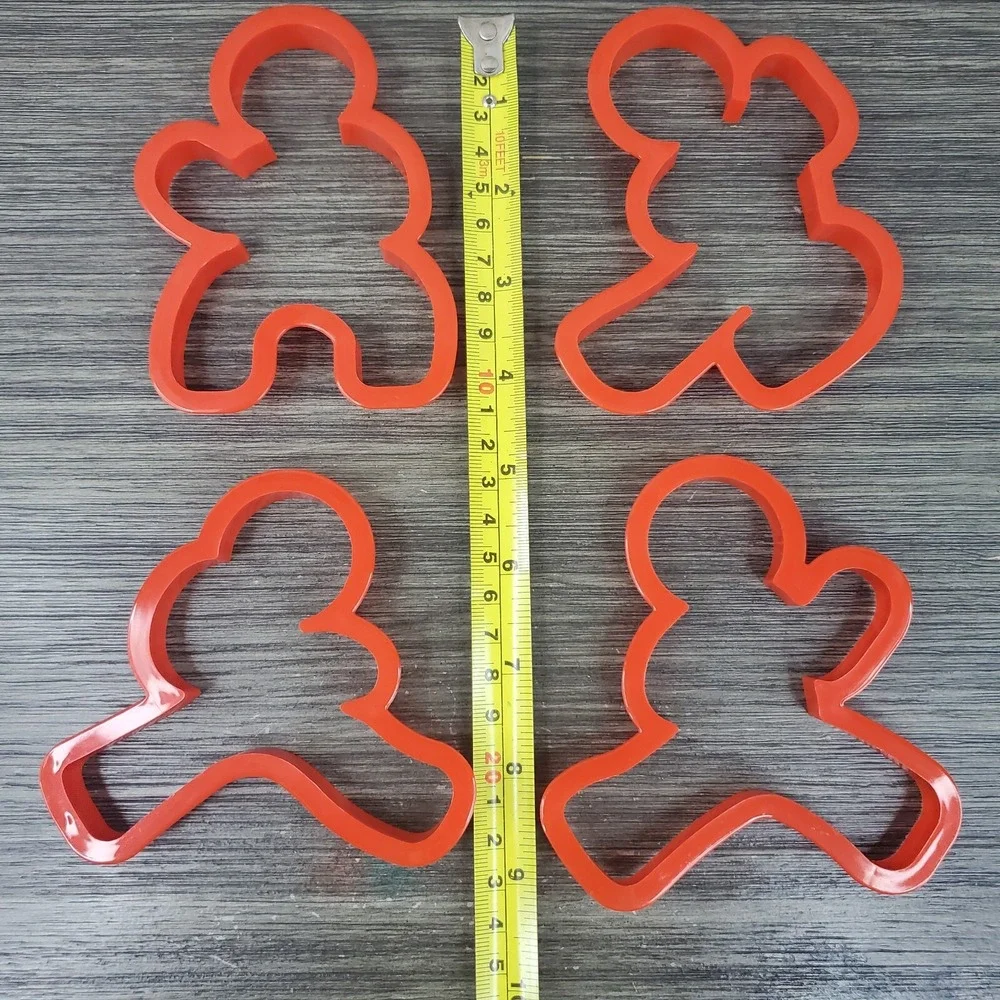 New -  Ninja Gingerbread Man Men Karate Kid Cookie Cutters - Set Of 4, Red